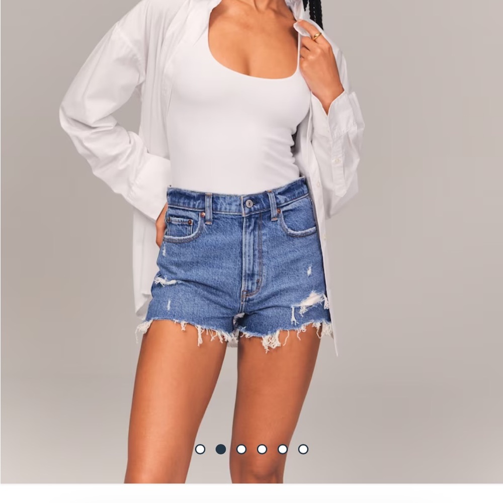 Abercrombie 90’s ultra high rise jean shorts